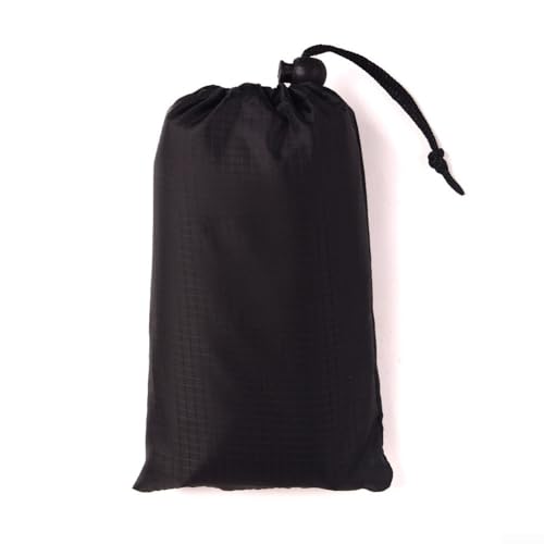 210T Polyester Camping Tarps, Waterproof Rain Fly Sun Shade Shelters With 6 Tie Points For Hiking Backpacking Beach Picnic(Black 150x210CM) - color: Black 150x210cm
