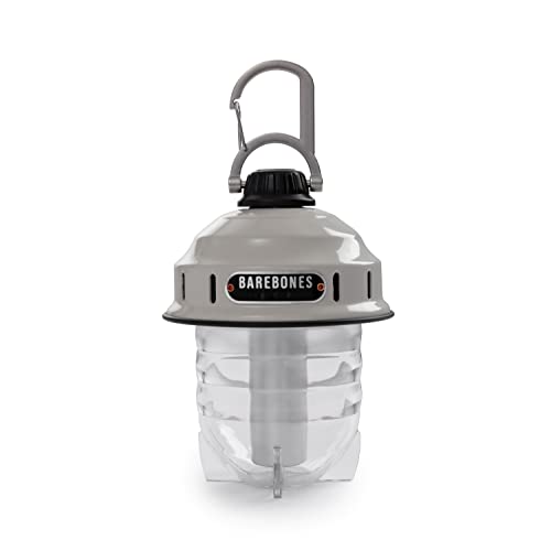 Barebones Beacon Hanging Light – Vintage White, Rechargeable LED Camping Lantern with Adjustable Brightness – Weatherproof Vintage-Style Hanging Lantern for Outdoor Adventures and Year-Round Use - color: Vintage White