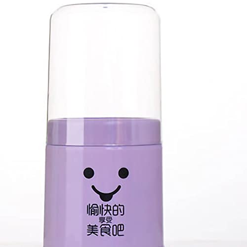 Cute Utensil Holder, Chopstick Holder Storage with Lid Plastic Kitchen Counter Utensil and Cutlery Holder With Removable Base Silverware Holder for Camping Picnic BBQ Party (Purple) - color: Purple