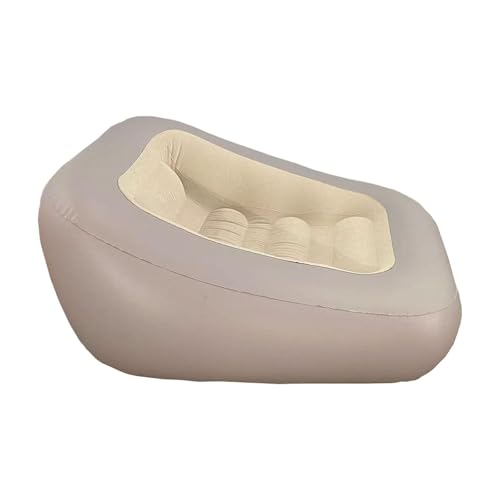 Inflatable Camping Lounger, Foldable Inflatable Sofa, Air Mattress, Couch for The Garden, Gray - color: Gray