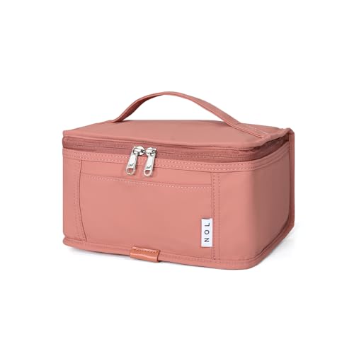 NOL Natural Organic Lifestyle Small Lunch Bag Mini Lunch Box Insulated Lunch Bag for Men/Women Leakproof Cooler Tote Bag Lightweight Nylon Waterproof Lunch Box For Work, Dark pink - color: Dark pink, size: Medium(5 Liters)