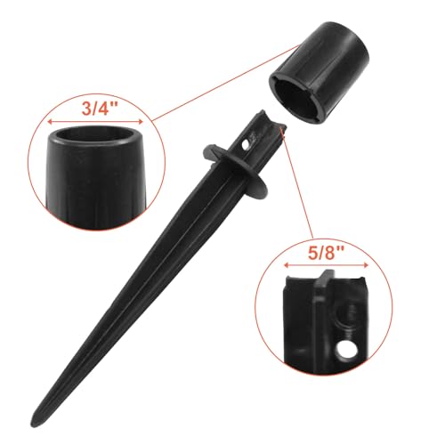 Litoexpe 4 Pack Metal Solar Lights Stake, Replacement Spike Ground Stake for Garden Lights Outdoor Enthusiasts - size: Metal-4 Pack