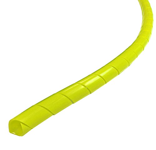 Electriduct 1/4" Spiral Cable Wrap Polyethylene Expandable Abrasion Protector Wire Sleeve - 50 Feet - Yellow - color: Yellow, size: 0.25 (1/4) Inch Diameter | 50 Feet
