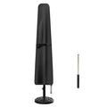 Patio Umbrella Cover, Waterproof Umbrella Covers for 7ft to 9ft Outdoor Umbrellas Market Parasol Covers with Push Rod, Black
