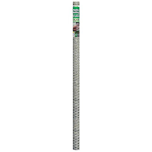 YARDGARD 308408B Mesh Poultry Netting, 6 Foot x 25 Foot, Galvanized - size: 72 Inches x 25 Feet