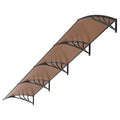 VIVOHOME Polycarbonate Window Door Awning Canopy Brown with Black Bracket 40 Inch x 160 Inch - color: Brown, size: 40 Inch X 160 Inch