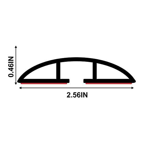 6.5Ft Floor Cord Cover Brown Silicone Cable Protector Easy to Install Wire Organizer and Hider for Home, Office, Garage (Brown-2m) - color: Brown-Silicone, size: 6.5Ft