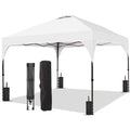 8x8 FT Canopy Tent, 1-Button Push Pop Up Canopy with 4 Sandbags and Carrying Bag, Instant Outdoor Gazebo Shelter - color: White, size: 8x8