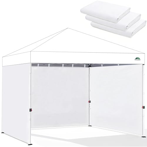 Canopy Sidewalls for 12x12 Pop Up Canopy 99% UV Protection, Waterproof, 3 Pcs Sidewalls Only,(White) - color: White, size: 12X12