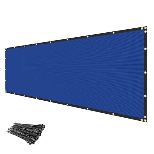 Privacy Fence Screen 6' x 1' Fencing Cover Heavy Duty Mesh Windscreen Cloth for Outdoor Garden Patio Backyard Chain Link Fence Blue - color: Blue, size: 6' x 1'