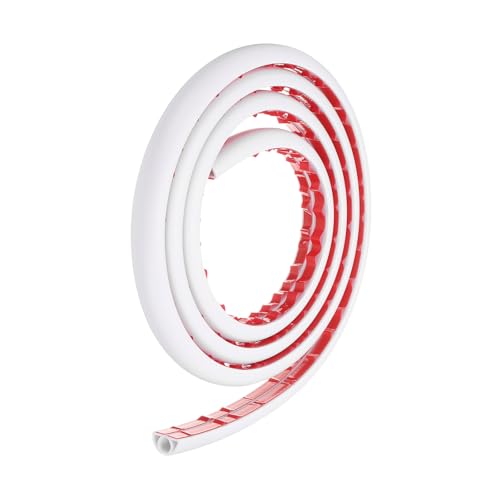 HARFINGTON 6ft Cord Cover Floor W0.3 x H0.3 Inner Channel PVC Hide Extension Cable Floor Wire Hider Wire Covers Protector for Prevent Cable Trips Cables Management, White - color: White, size: W0.3"xH0.3"x6ft