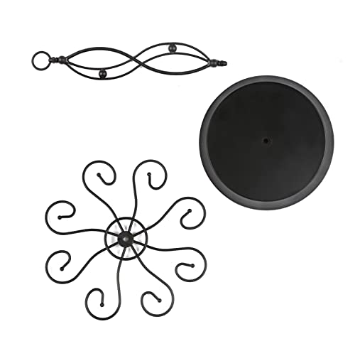 HomeRoots Elegant 8-Wine Glass Holder | Countertop Freestanding Rack for Wine Glasses - Stylish Metal Tabletop Display with 8 Hooks | Ideal Stemware Rack for Bar, Kitchen, Dining Room, and Table Decor