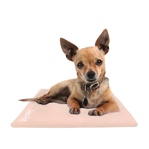 The Green Pet Shop Dog Cooling Mat Cover - Extra Small, Nude/Pink - Protect Your Cool Pet Pad from Dirt & Damage - Machine Washable - color: Nude Pink, size: XS