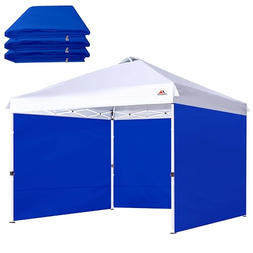 SCOCANOPY SideWall for 8'x8' Pop Up Canopy Frame, 3 Pack SunWall Only,(Blue) - color: Blue