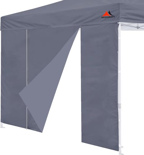 SCOCANOPY Door for 12x12 Canopy Frame Two Central Zipper Design for Easy Entry and Exit,1 Pack Sunwall Only,Dark Gray - color: Dark Grey, size: 12X12