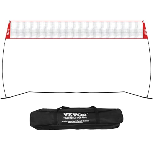 VEVOR Volleyball Training Net System,8 * 11/12 * 11ft/Pitching Practice/Spiking Practice/14 Net,Portable Net Station, Easy Setup Indoor Outdoor Target Net for Serving Spiking Setting - style: 14" Net