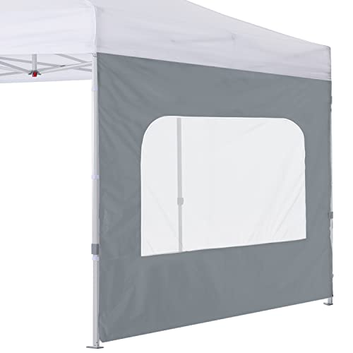COOSHADE Instant Canopy SunWall 10x10 Canopy SideWall for Pop up Canopy Tent, 1 Pack Sidewall with Mesh Window Only, Grey - color: Gray, size: 10x10-Net Window