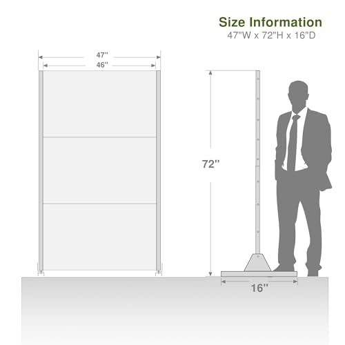 Casaphoria Metal Privacy Screen Outdoor, 72" H x 47" W Freestanding Decorative Privacy Screen for Patio Deck Balcony Garden with Stable Base, White-Helen - color: White-helen