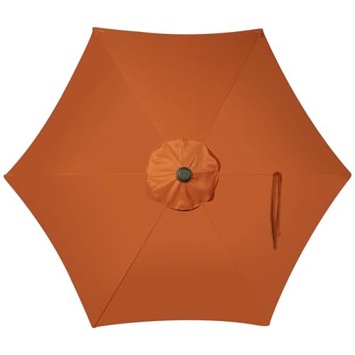 Blissun 7.5 ft Patio Umbrella, Yard Umbrella, Outdoor Market Umbrella with Push Button Tilt Crank, Rust - color: Rust