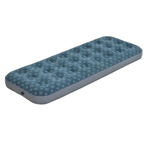 DIMAR GARDEN Single Size Air Mattress Inflatable Bed Sleeping Pad for Camping, Patterned Flocking Blue - size: Single
