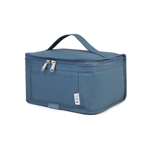 NOL Natural Organic Lifestyle Small Lunch Bag Mini Lunch Box Insulated Lunch Bag for Men/Women Leakproof Cooler Tote Bag Lightweight Nylon Waterproof Lunch Box For Work, Dusty blue - color: Dusty blue, size: Medium(5 Liters)