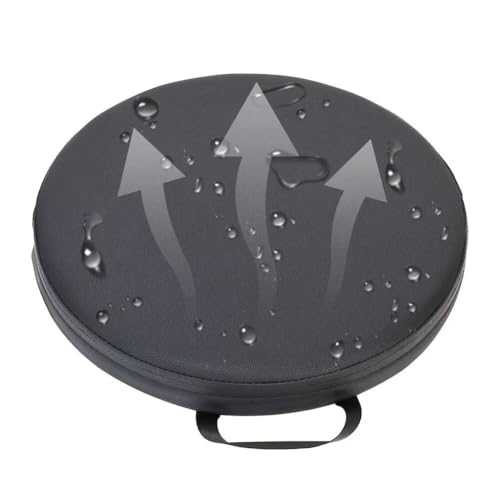 Round Floor Cushions, 2 inchs Thick Round Floor Pillow with Handle, Outdoor Waterproof Leather Seat Cushion, Flexible Seating for Classroom Elementary, Daycare, Preschool, Playroom, 35CM, Black - color: Black, size: 13.78inchs