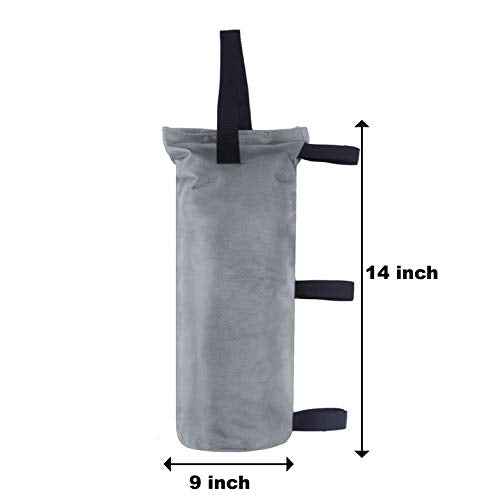 ABCCANOPY Canopy Weights Set of 4-100LBS Sand Bags for Pop up Tent, Weight Bags for Outdoor Gazebo, Trampoline, Pergola, Gray (Without Sand) - color: Gray, size: 100lbs
