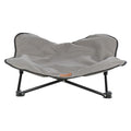 Trixie Camping Cot for Small Dogs up to 35 lb, Elevated Pet Travel Bed 27.2" x 27.2", Portable Steel Frame Lounger with Removable Topper, Foldable Design, Storage Bag Included - size: Small