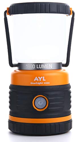 AYL LED Camping Lantern, Battery Powered LED 1800LM, 4 Camping Lights Modes, Perfect Lantern Flashlight for Hurricane, Emergency Light, Storm, Power Outages, Survival Kits, Hiking, Fishing, Tent, Home - size: 1 Pack