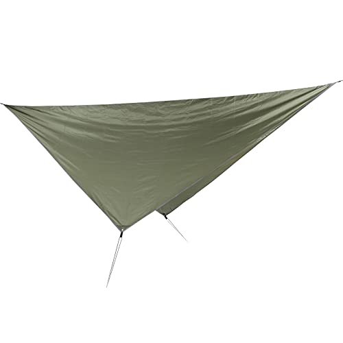 Waterproof Camping Tarp, Camping Cover with Rhombus Pattern, 360x290cm Multifunction Sun Shade Canopy for Beach Hammock Tent, Includes Storage Bag and Wind Ropes (OD Green) - color: Od Green