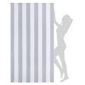 WILFA Extra Large Beach Towel - Oversized Mircofiber Beach Towel 40'' x 70'', XL Striped Lightweight Pool Towel, Big Cabana Swim Travel Towel for Adults Mens Women,Grey - color: Gray