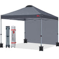 MASTERCANOPY Durable Pop-up Canopy Tent with 1 Sidewall (10'x10',Dark Gray) - color: Dark Gray, size: 10x10
