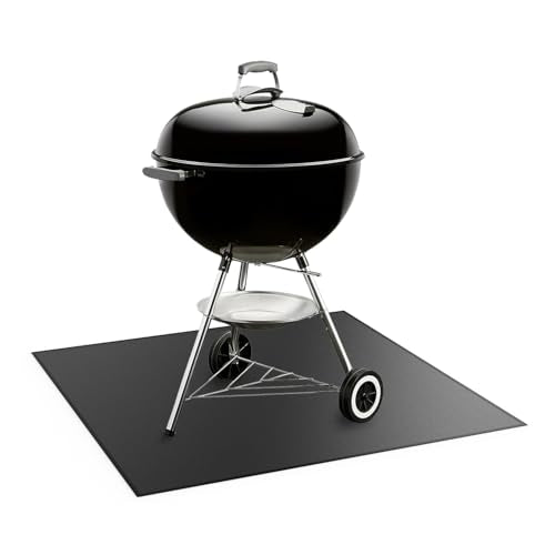 39×39 inch Heavy Duty Large Under Grill Mats for Outdoor Grill, Double-Sided Fireproof, Waterproof, Oil Proof Deck and Patio Protector, BBQ Mat Grill Floor Mats Fireplace Fire Pit Mat - size: 39*39 inch