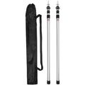 Tarp Poles, Telescoping Tent Poles, Ultra-Lightweight Portable Aluminum Sun Shade Poles That Extends Up to 7'6",Suitable for Camping, Tent, Awning, Beach Shelter(2 PCS) - color: Silvery