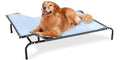 Sweetnight Elevated Dog Bed with Headrest for Large Dogs | Waterproof Raised Dog Cot for Outdoor - 51inch Heavy Duty Steel Frame with Cooling Mat &Easy Assembly，Supports 88 lbs, XL - size: XL, style: With Pad