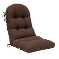 QILLOWAY Outdoor High Back Chair Cushion for Adirondack, All Weather Rocking Chair Cushions Thick Padded Replacement for Patio Furniture,Coffee - color: Coffee