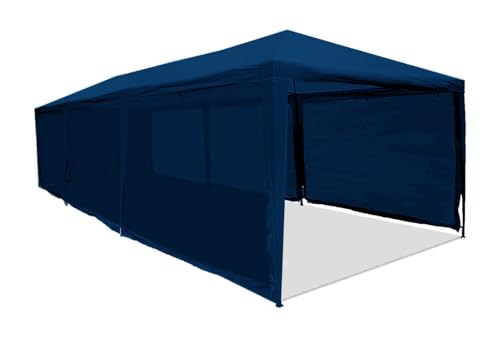 8x20 Blue Mesh Heavy Duty Tarp Net Sunshade Fence Screen Patio and Canopy Cover - size: 8x20