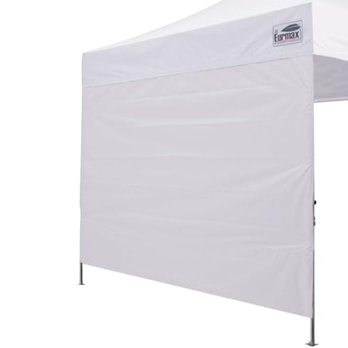 Eurmax USA 10x6.25 Pop Up Canopy SunWall-UV Protection for Tents,Blocks Sunlight&Wind,Water Resistant Side Wall Only,Easy Hook & Loop Installation,Fit for 10FT Straight Leg Shelters&Gazebo,White - color: White, size: 10x6.25