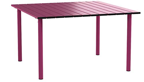 A2716F Low Aluminum Portable Table with Carrying Bag, Fuchsia - color: Fuschia