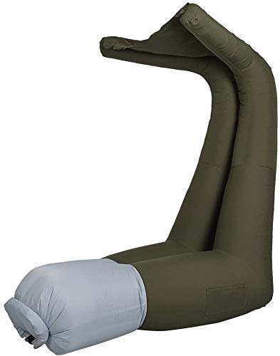 Inflatable Air Lounger with Sun Canopy and Carry Bag Sunshade Easy Blow Up Hangout Couch for Indoor and Outdoor for Beach Pool Picnic Camping