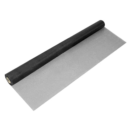 NeatiEase Window Screen Roll, 48"x100' Adjustable Flexible Fiberglass Screen Door Mesh - DIY Replacement Kit for Patio Porch Door Windows and Sliding Screen Doors(Black) - color: Black, size: 48in(W)x100ft(L)