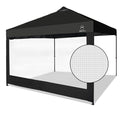 Mesh Sidewall for 10x10 Pop Up Canopy - Straight Leg, Commercial Grade Black Mesh Walls with Windows, 1 Pack Canopy Sidewall Only - color: Black-Window