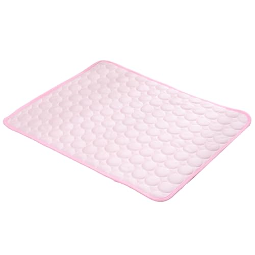 Cooling Pet Mat - Dog Summer Pad, Non-Slip Gel Comfort | Self-Cooling Puppy Cushion, Foldable Bed Blanket, Washable Crate Rest, Portable Kennel for Hot Weather - color: Pink, size: XL