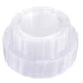 U-QE 100 Pieces Clear Plastic Plates - Clear Disposable Plates - Premium Hard Plastic Plates for Party, Holiday and Party Use Including 50 Dinner 10 '' & 50 Dessert Platos 7.5 '' - color: Clear