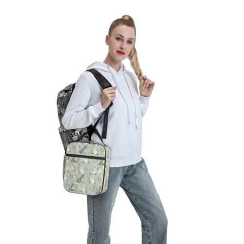 Bunny Lunch Box Insulated Lunch Bag for kids Girls Boys Women,Reusable Lunch Box Containers for Women Men,Durable Cooler Tote Bag Lunchbox for Office/School/Picnic - color: Bunny02