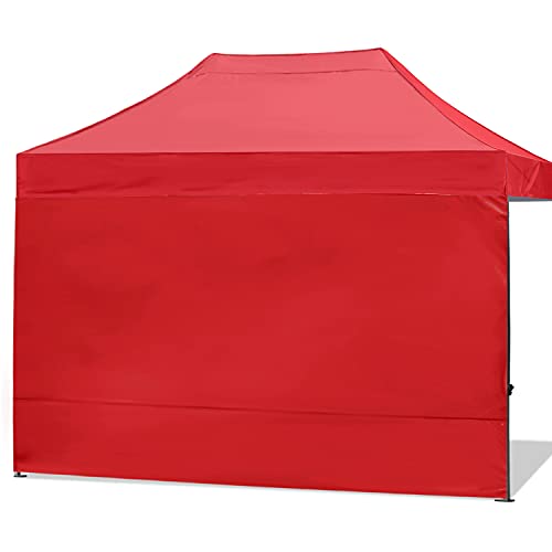 ABCCANOPY Instant Canopy SunWall 10x15 FT, 1 Pack Sidewall Only, No Frame or Top, Red - color: Red, size: 10x15