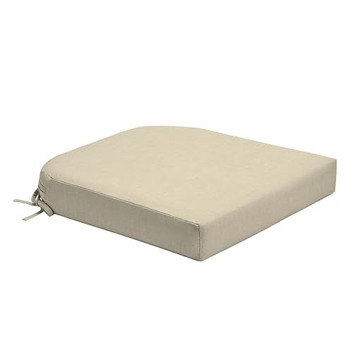 Arden Foam Outdoor Round Back Seat Cushion Kit, 20 x 19, Made with ProFoam, Rain-Proof, Fade Resistant, Tan Leala - color: Tan Leala, style: 20 x 19 Foam Rounded Back Seat Cushion