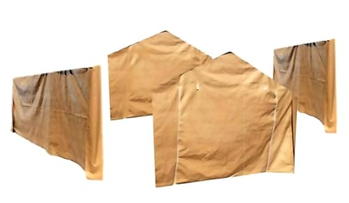 10x20 Sidewall Canopy Carport Tarp Set (4pc) Beige, UV Protected, Waterproof, Car Protection, Outdoor Events, Equipment Shelter - color: 4 PC Beige