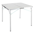 REDCAMP 32" Square Folding Camping Table with Adjustable Heights Legs, Lightweight Portable Aluminum Fold in Half Small Card Tables Bridge Tables for Outdoor Picnic, White - size: Square 2.6ft (32"x32")