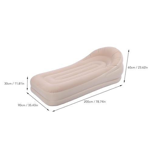 TOPINCN Inflatable Lounger Chair, 200x90x60cm Automatic Inflation Portable Couch Air Sofa with Built in Pump, for Home Camping Outdoor Relaxation